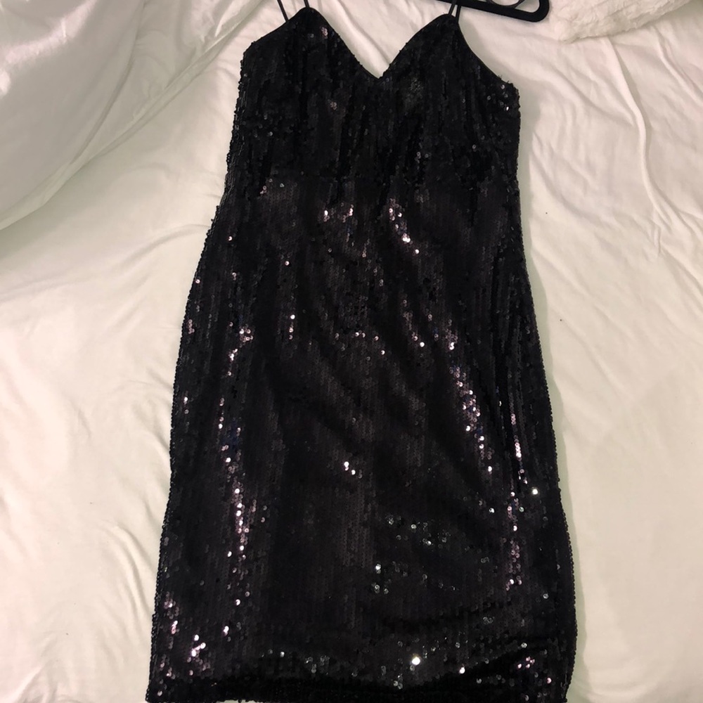 Black Sequin Dress